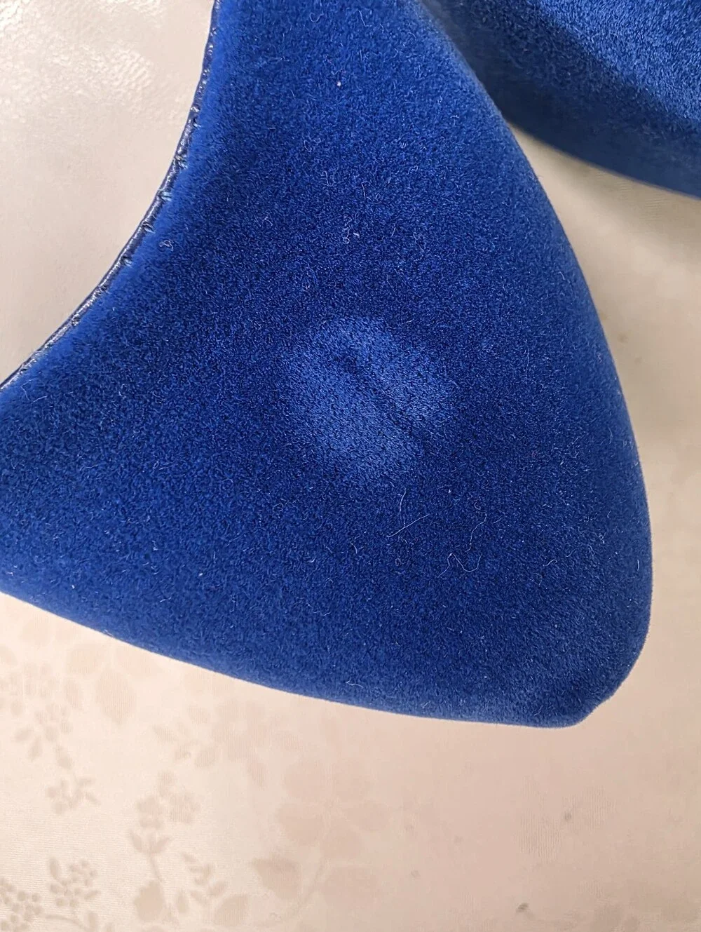 Wild Rose Royal Blue Velvet High Heel Platform Pumps Size 7.5 Stiletto